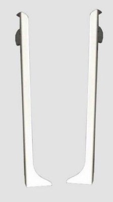 Окончание для плинтуса металлическое ПТ-60 окончание белый M (кмп)