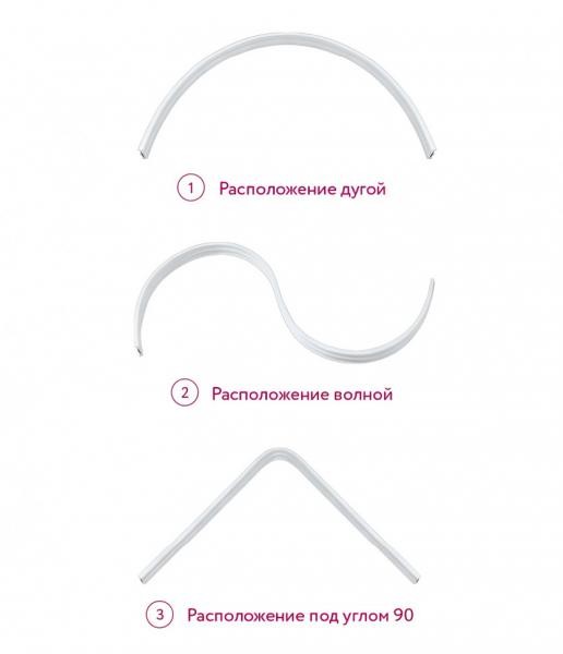 Однорядный алюминиевый карниз для штор гибкий Legrand белый 3.6м