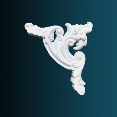 Декоративный орнамент Перфект G2416R 130х140х15 мм белый полиуретан