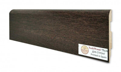 Плинтус для пола 75х16 мм Teckwood Дуб Стронг цветной МДФ 2.15 м