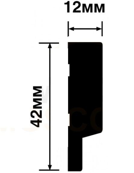 Финишный молдинг 42х12 мм Hiwood LF124A GN68 под дерево 2,7 м