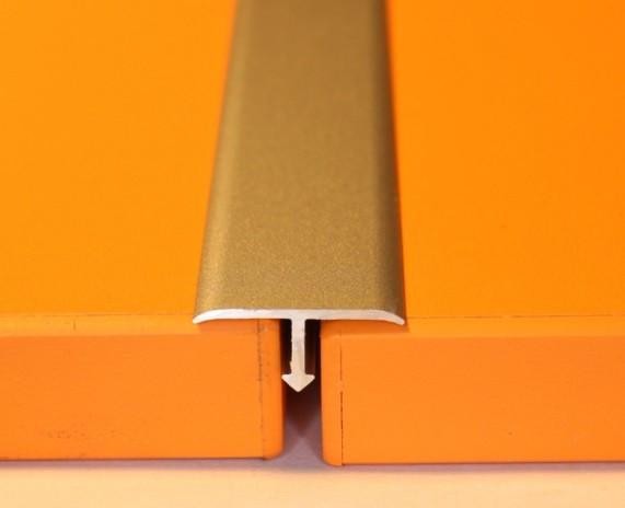 Т-профиль алюминиевый 30 мм Евротрим Т-30 7338.00 золото 3 м