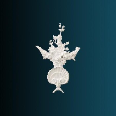 Декоративный орнамент Перфект G2207 320х210х32 мм белый полиуретан