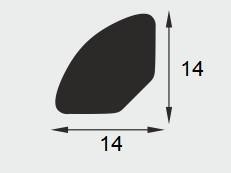 Уголок 1/4 14Х14 мм Асви ПВХ белый 2,4 м