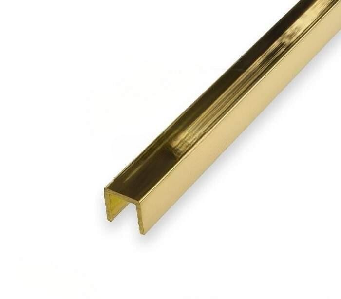 П-профиль из латуни 10х10х10 мм полированный PU10 3м