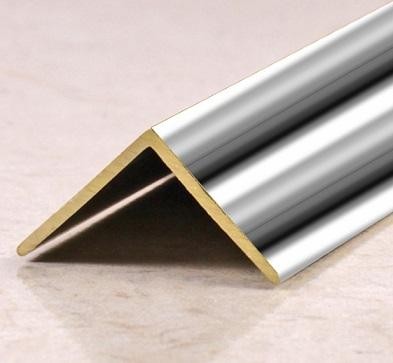 Латунный уголок 20х20 мм ЛПН-20/20 Хром полированный 2,7 м