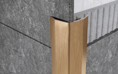 Декоративный уголок из нержавеющей стали 60х60 FD 60 GM Золото сатинированное 3 м