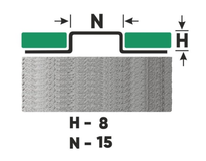 Профиль П-образный нержавеющая сталь FUM 8х15 P Сталь полированная 2,7 м