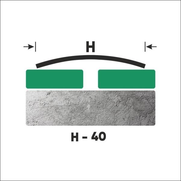 Одноуровневый порог стальной 40 мм FAR 4 M сатинированная сталь 2,7 м