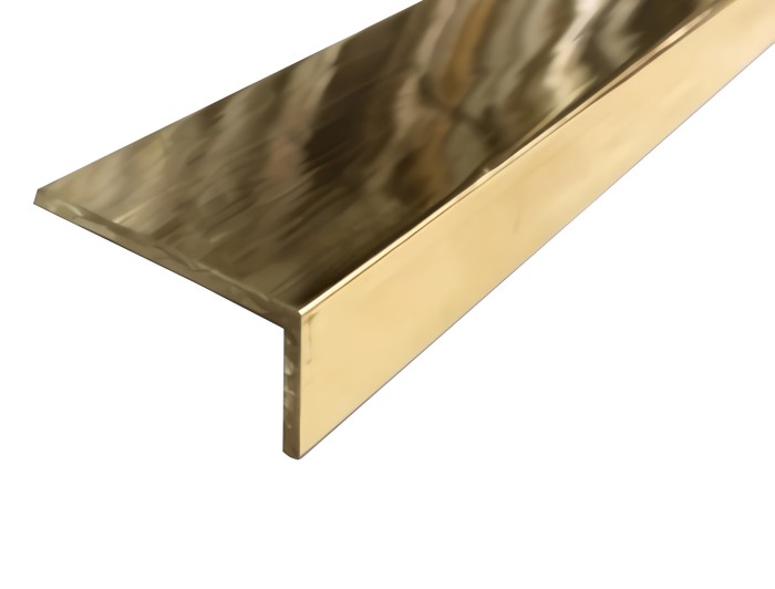 Разнополочный латунный уголок 10х20 мм полированный PA 20-10 3м