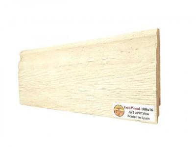 Плинтус для пола 100х16 мм Teckwood Дуб Арктика цветной МДФ 2.15 м