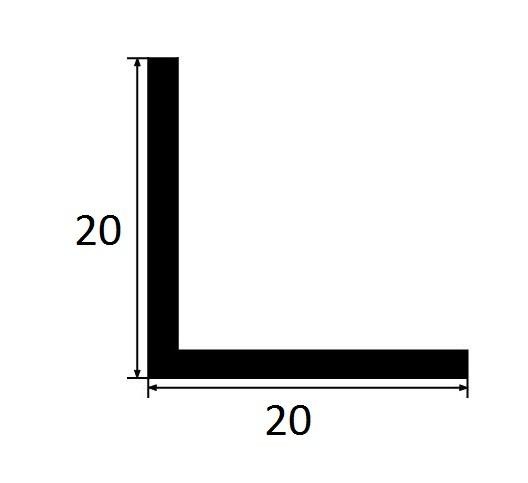 Латунный уголок 20х20 мм ЛПН-20/20 Старая бронза 2,7 м