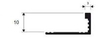 Профиль L-образный латунь 10 мм Progress PTOB 10 Бронза 2,7 м