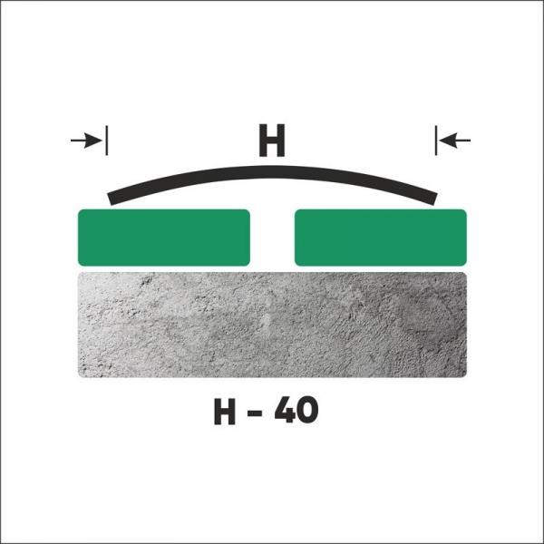Одноуровневый порог стальной 40 мм FAR 4 P полированная сталь 2,7 м