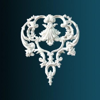 Декоративный орнамент Перфект G2209 229х187х15 мм белый полиуретан