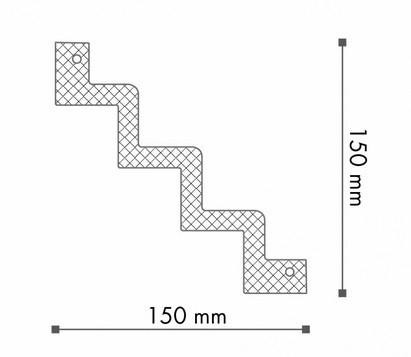 Потолочный плинтус NMC Arstyl Z51 150х150 200 см