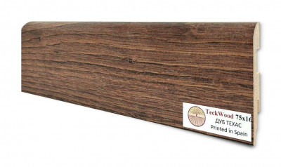 Плинтус для пола 75х16 мм Teckwood Дуб Техас цветной МДФ 2.15 м