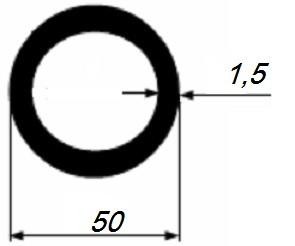 Алюминиевая труба круглая 50х1,5 мм 3 м