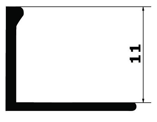 Латунный профиль L-образный Yakamoz ЛГ-11 латунь антик 2,7 м