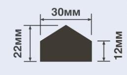 Молдинг 30х22 мм Hiwood TRN30 белый 2,7 м