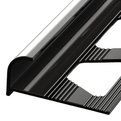 Алюминиевая раскладка для плитки наружний угол ПО-13 Черный матовый 2,7 м