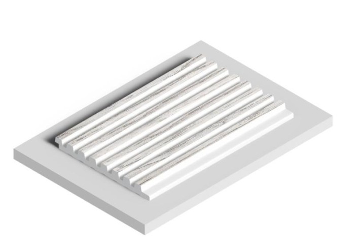 Стеновая панель отделочная HiWood LV129 GR24N под дерево 12х120 мм 2,7 м