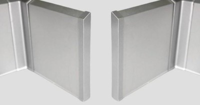 Алюминиевые заглушки для плинтуса Евротрим F-100 комплект серебро