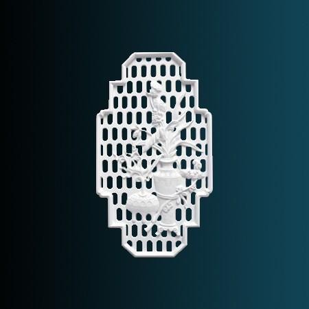 Декоративное панно Перфект K4040 800х450х30 мм белый полиуретан