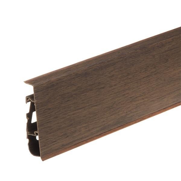 Напольный плинтус ПВХ 75 мм Cezar Hi-Line Prestige 106 Хикори 2,5 м