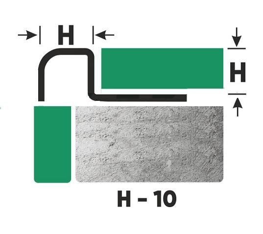 Профиль П-образный округлый из нержавеющей стали 10 мм FUR 10 GP Золото полированное 2,7 м