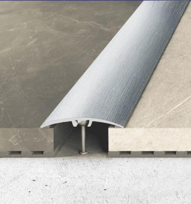 Алюминиевый порог одноуровневый округлый 40 мм Effector A 64-07 Инокс 2,7 м