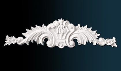 Декоративный орнамент Перфект P1011 75х294х22 мм белый полиуретан
