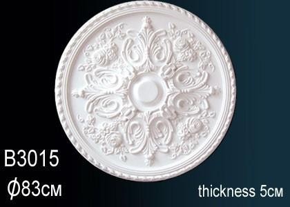 Потолочная розетка Перфект B3015 830 мм белый полиуретан