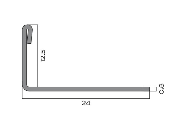 Стальной L-образный профиль 12.5 мм NEEXY PVS94-17 SMBL песок черный 2.7м
