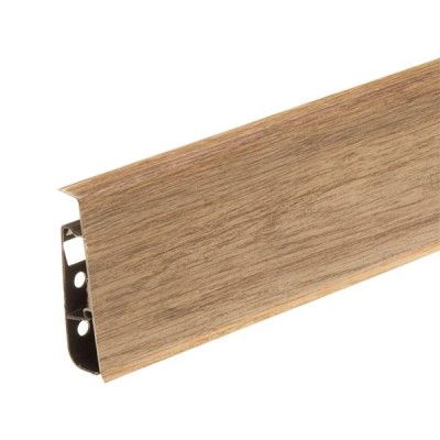 Напольный плинтус ПВХ 75 мм Cezar Hi-Line Prestige 126 Дуб Невада 2,5 м