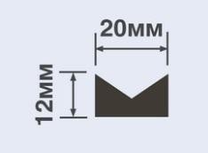 Молдинг 20х12 мм Hiwood TRV20 белый 2,7 м