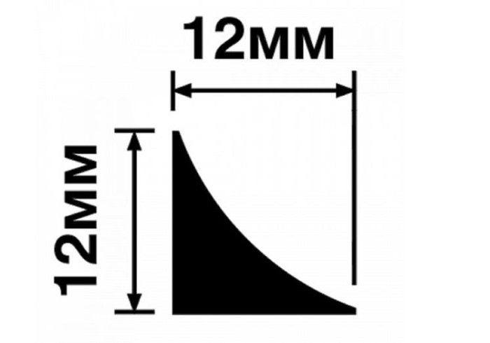 Молдинг 12х12 мм Hiwood TR12 белый 2,7м