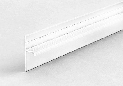 Теневой плинтус алюминиевый под гипсокартон ПТ-1/20 белый матовый 3м