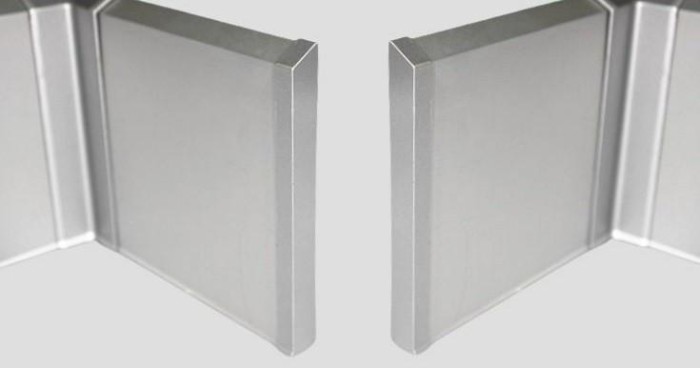 Заглушки ПВХ для плинтуса Евротрим F-70 комплект серебро