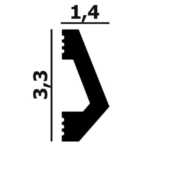 Молдинг 14х33 мм Перфект Плюс P137 белый ударопрочный полимер 2 м