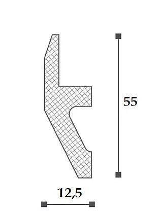 Декоративный молдинг NMC Floorstyl Essenza W1 55х12 200 см