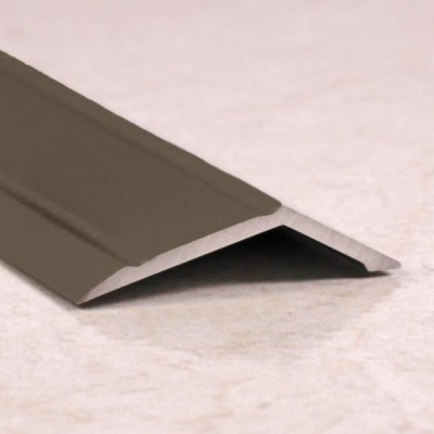 Разноуровневый алюминиевый порог с насечками 32х10 мм ПО-32х10-05 бронза глянец 2.7 м