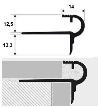Профиль F-образный из латуни Progress PSYOL 125 полированный 2,7 м