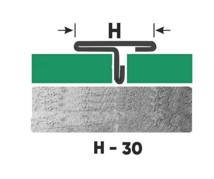 T-образный профиль нержавеющая сталь 30 мм FT 30 P Сталь полированная 2,7 м