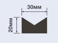 Молдинг 30х20 мм Hiwood TRV30 белый 2,7 м