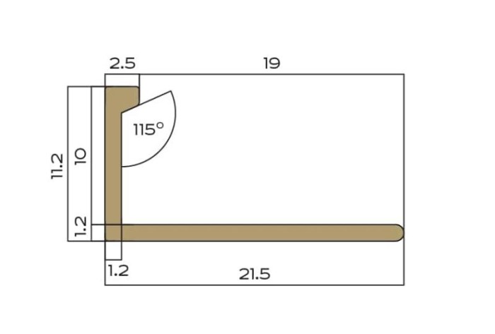 L-профиль из латуни 10 мм NEEXY PVL02-02 CHR хром 2.7м