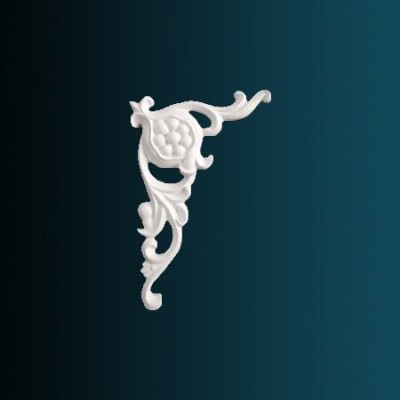 Декоративный орнамент Перфект G2313L 157х105х17 мм белый полиуретан