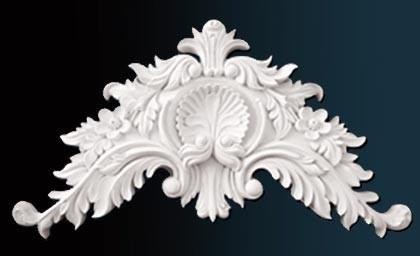 Декоративный орнамент Перфект P1018 225х415х42 мм белый полиуретан