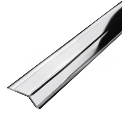 Разноуровневый алюминиевый порог с насечками 32х10 мм ПО-32х10-01 серебро глянец 2.7 м