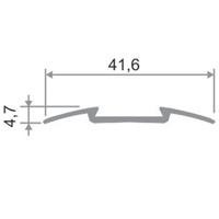 Порог противоскользящий плоский 42 мм ПО-42 Серебро матовое 2,7 м
